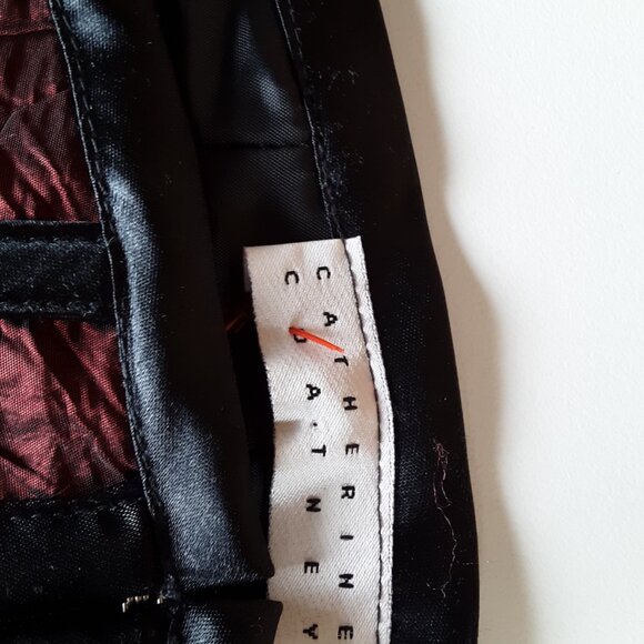 Burgandy/Black waist Corset, Vintage - Picture 3 of 4